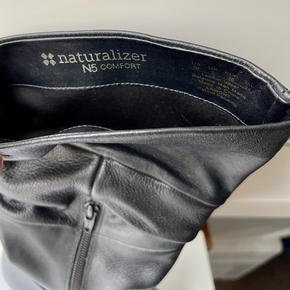 Naturalizer women black Lamont leather boots with side zip closure, size 7 M - Picture 5 of 10